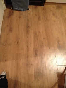 Here we have fitted Traditional Oak Laminate flooring in a Living room. This beautiful Laminate contains all the character and warmth of a real Oak floor.